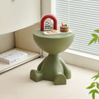 Circle Side Table, Round Modern End Table, Waterproof & Durable, Small Coffee Table for Living Room, Bedroom, Bedside, Versatile Accent Table - Green