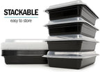Igluu Meal Prep Containers [30 pack] 1 Compartment with Airtight Lids - Plastic Food Storage Bento Box - BPA Free - Reusable Lunch Boxes - Microwavable, Freezer and Dishwasher Safe (28 oz)