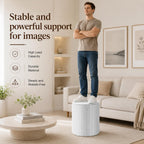 Folding Stool-17Inch Home Furniture 660lb Load Capacity Foldable Foldable | Portable Folding, Eco-Friendly Kraft Paper Honeycomb Design, 1.2 Inches Thick When Folded, Modern Minimalist