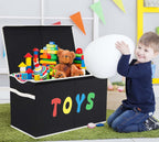 YOLOXO 2 Pack Toy Box Chest, Collapsible Sturdy Storage Bins with Lids, Extra Large Kids Toy Storage Organizer Boxes Bins Baskets