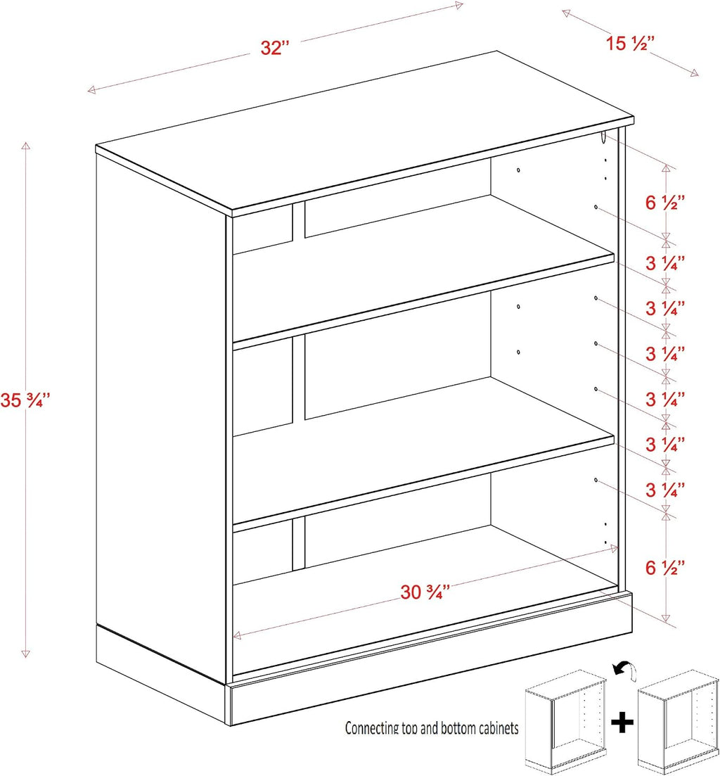 Palace Imports 100% Solid Wood Kitchen Pantry w/ 4 Glass Doors, White, 32" w x 71.5" h, Renewable Eco-Friendly Wood, Made in Brazil