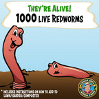 Uncle Jim's Worm Farm 1000 Count Red Wiggler Composting Worms Mix for Garden Soil or Fishing | Pack of Compost Worms Improves Soil Structure and Quality for Healthier Gardens