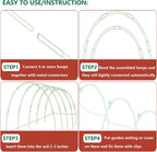 Garden Hoops for Raised Beds, 36pcs Greenhouse Hoops Grow Tunnel, 8ft Rust-Proof Fiberglass Frame for Garden Netting, Row Cover, Protecting Outdoor Plants