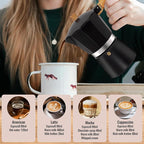 9 Cup Aluminum Moka Pot Classic Stovetop Espresso Coffee Maker 450ml 15oz Coffeemaker Percolator Mocha Pot Greca Coffee Maker Cafe Makers for Italian and Cuban Café Brewing Black