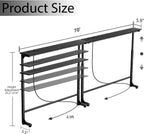Keelian 70 inch Behind Couch Table with Outlets Adjustable Sofa Table Black | Adjustable Height(25"-37"),Skinny Couch Shelf with Charging Station,Long Entryway Tables for Living Room
