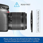 49-62mm Step-Up Ring Adapter, 49mm to 62mm Step Up Filter Ring for 49mm Lens Mount 62mm for DSLR Lenses and ND UV CPL IR Filters （49-62mm）
