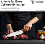 12 Inch Professional Chef Knife with Ergonomic Handle – NSF Certified Stainless Steel Kitchen Knife, Serrated Wave Teeth, Durable and Sharp Blade, DT 11 Series, Orange