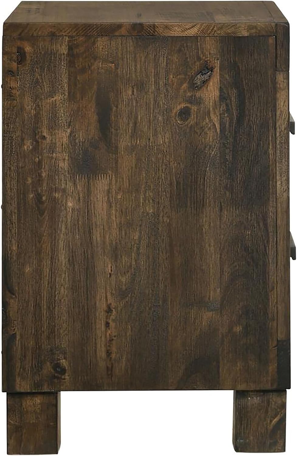Rustic Gold Brown 2-Drawer Nightstand,for Small Spaces
