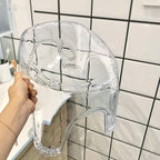 Acrylic Stool Shoe Changing Stool Portable 21cm Height Stable