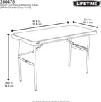 LIFETIME 280478 Commercial Nesting Folding Table, 4-Foot