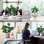 RECUTMS Artificial Palm Tree Leave Plants Faux Large Tropical Monstera Turtle Leaf Indoor Outdoor UV Resistant Fake Plant Greenery Hawaiian Luau Jungle Beach Party Home Garden Spring Summer Decoration