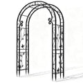 Trellume Garden Abor - 88"(H)*51"(L), Sturdy Metal Garden Arch with Rust-Resistant Finish, Trellis for Climbing Plants Outdoor, Ideal as Wedding Arches for Ceremony（20MM Pipe）