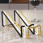 Wine Rack Metal Countertop Wine Rack, Iron Wine Bottle Holder & Beer Shelf Modern Wine Storage Organizer for Home Bar Decor Vertical Display Stand for Champagne & Drinks Sturdy & Elegant Des