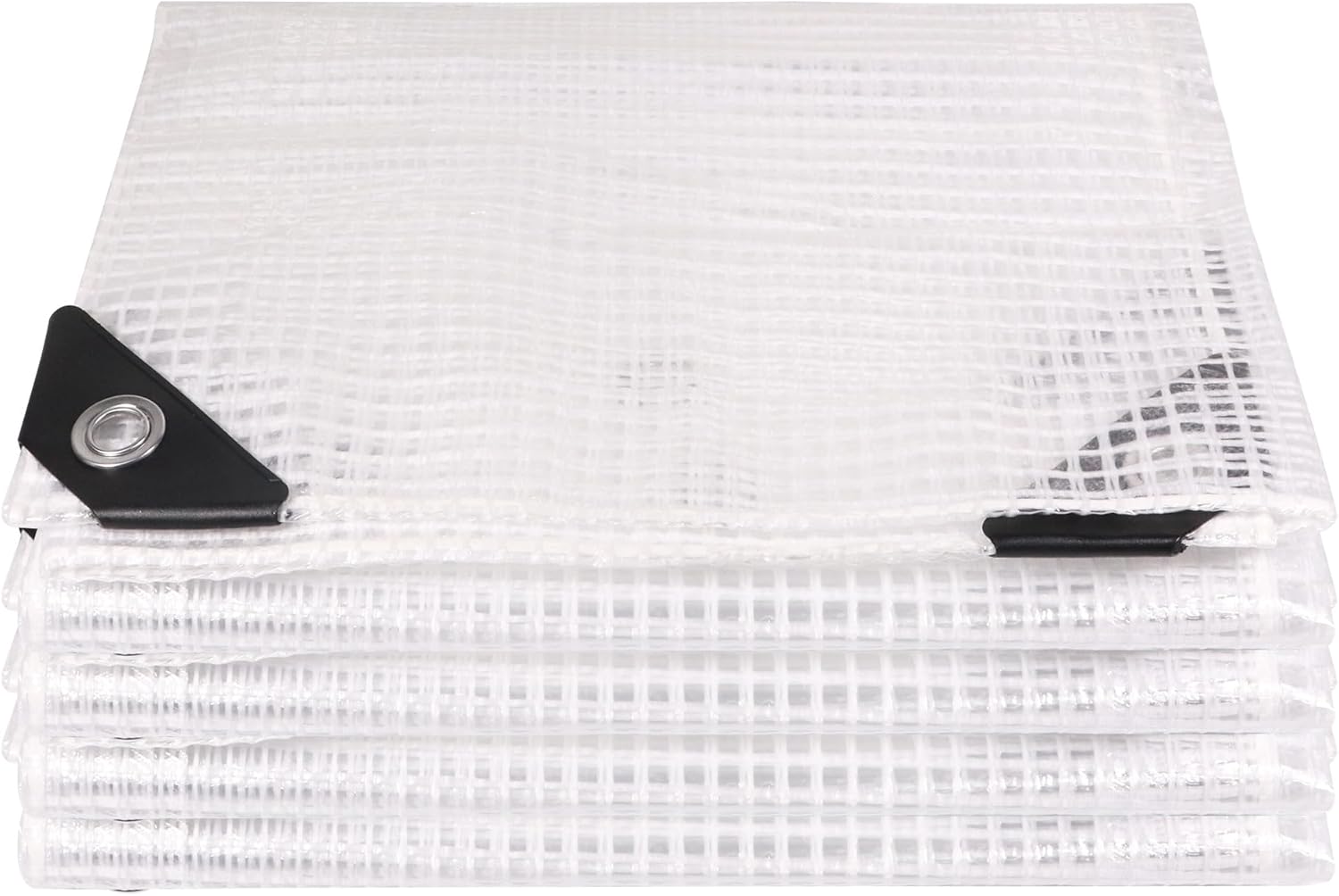 Greenhouse Cover,Clear Plastic Covering, 16Mil Thickness Heavy Duty Clear tarp for Chicken coop,Gardening,Farming, Greenhouse Plastic sheeting with Grommets (White, 3ft*3ft)