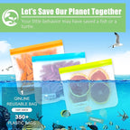Reusable Food Storage Bags - 10 Pack Freezer Bags, Extra Thick Leakproof Lunch Bags for Salad Fruit Marinate Meats Travel - 10 Sandwich Storage Bag