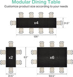 Tribesigns Square Commercial Dining Table Set of 4, 31.5" Heavy Duty Dinner Table with Metal Base, Wooden Kitchen Table for Restaurant, Cafe, Bakery, School, Apartment (Chairs are not Included)