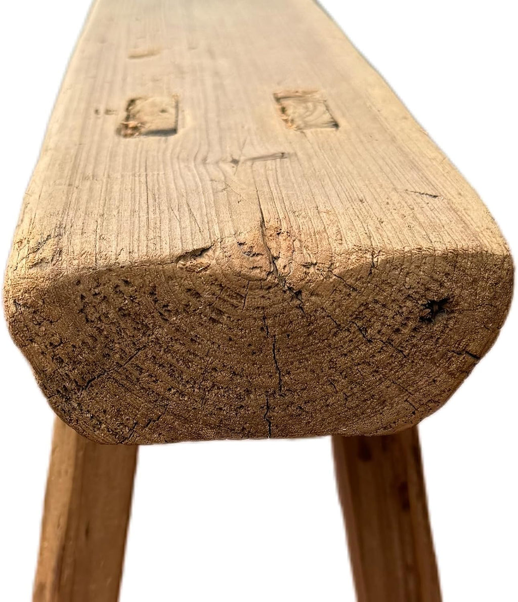Vintage Wood Bench, Entrway bench35-36 inch | Natural Distressed Weathered Finish, Dining Table Bench, Bedroom Bench, Entryway Bench