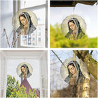Virgin Mary Prayer Wind Spinner, Metal Wind Spinners Outdoor Indoor,Virgin Mary Hanging Garden Decor for Outside, Stainless Wind Spinners for Yard and Garden 10 inch 3D (25.76X25 CM)