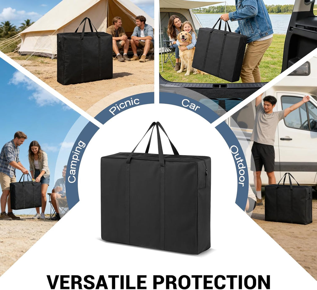 Folding Camping Kitchen Table Storage Bag for GCI Outdoor - 600D Waterproof Cook Station Carry Bag for Folding Picnic/Camp Tables with Durable Zipper, Foldable Table Carry Cover, 35 L x 6" W x 22" H
