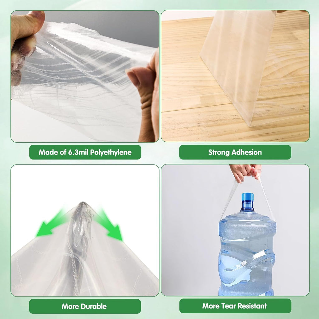 DGSL Greenhouse Repair Tapes, 2" x115' Greenhouses Cover Plastic Sheeting Tape, 6.3 mil Thickness Clear Greenhouse Plastic Tape for Seaming and Sealing