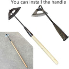 Gardening Tools Hollow Hoe, All-Steel Hardened Hollow Hoe, Sharp Edge Garden Weeding Tools, Hoe Garden Tool Hand Shovel Weed Puller for Backyard Loosening Farm Planting Weeding (For Long Handle)