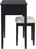Linon Vanity Set, Black