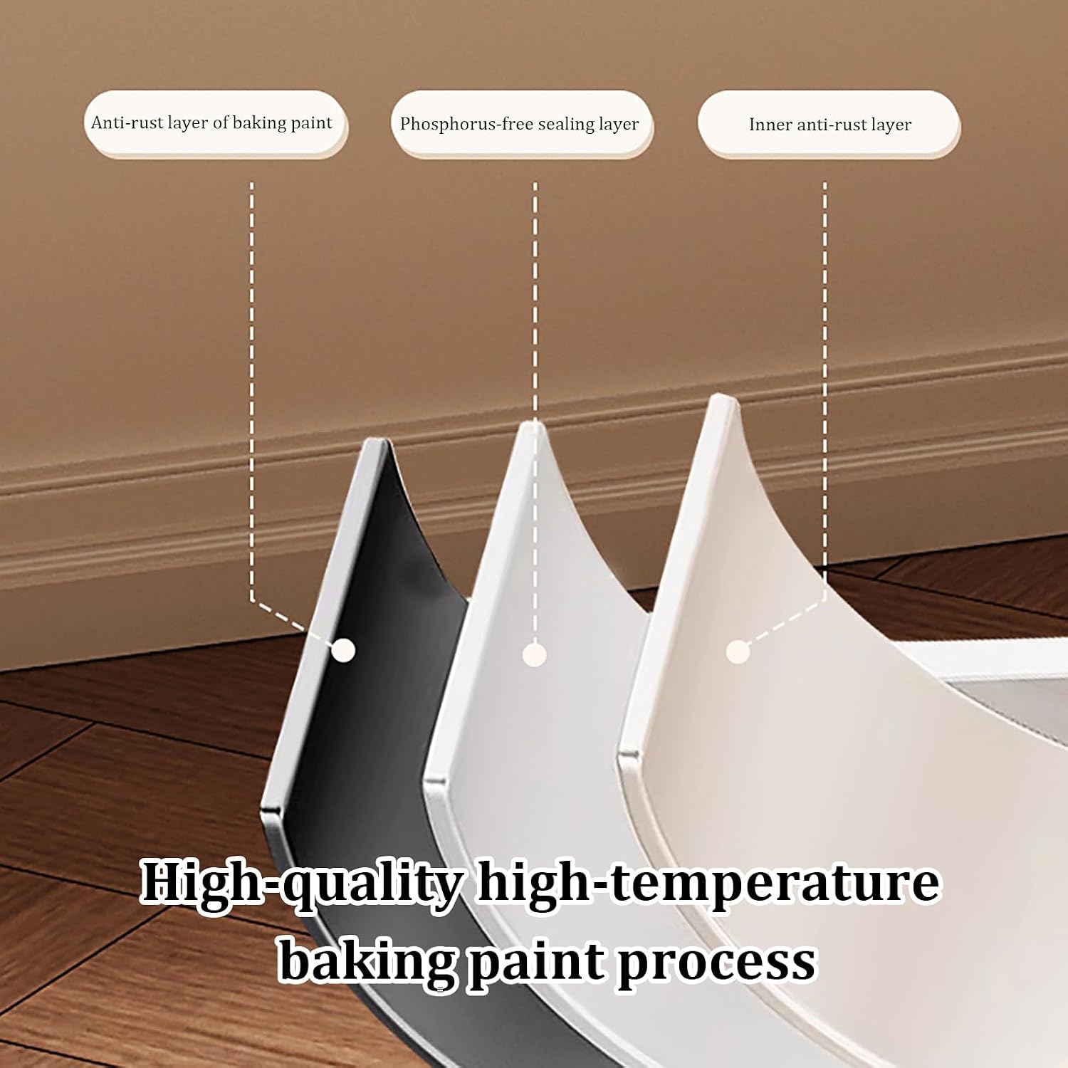 Metal End Table, Living Room Coffee Table with Marble Tabletop, Modern Geometric Decorative Table for Sofa Bedroom Apartment Reception Area Hotel(Width 23.6in/60cm, Black-White Base)