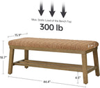 VKNOW Entryway Bench, 44.4" Upholstered Storage Shoe Bench for Entryway Bedroom, Shoe Rack Bench with Rubberwood Legs, Modern End of Bed Bench for Living Room and Hallway, Orange