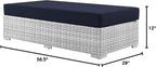 Modway EEI-4308-LGR-NAV Ottoman, Light Gray Navy