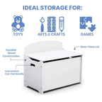 Delta Children MySize Toddler Bed, Bianca White + MySize Kids Wood Table and 2 Chair Set + MySize Deluxe Toy Box (Bundle)