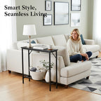 LITA Console Table, 29.5" Narrow Entryway & Thin Sofa Table for Behind Couch, Accent Table for Hallway, Living Room & Bedroom, Black