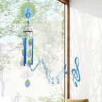 MUMTOP Wind Chimes for Outside-Glass Peacock Wind Chime - Deep Tone Windchimes Outdoors Unique for Patio,Garden,Yard,Home,Tree Decor