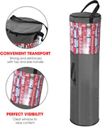 Wrapping Paper Storage Bag | Wrapping Paper Organizer Under Bed for Storing Multiple Rolls of Gift Wrap, 42” Length Container Constructed of Durable 600D Oxford Material (Gray)