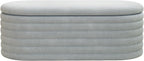 40 inch Upholstered Storage Ottoman Bench,Ready to go,Light Grey