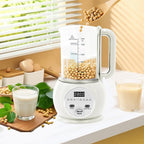 51oz Automatic Nut Milk Maker,10 in 1 Soy Milk Maker Machine 20 Blades,Baby Food Maker,Plant Based Milks Homemade Oat,Juice,Almond Milk Machine with Delay Start 24H,Boil Water,Keep Warm 8H&Auto Clean
