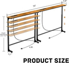 Adjustable Height Narrow Sofa Table with Built-in Power Outlets, 70" Long Console Table Behind Couch Table with Charging Station Skinny Entryway Table for Living Room & Hallway (Rustic Brown)