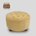 modscape 30" Velvet Round Storage Ottoman Coffee Table with Lift-Off Lid | Modern upholstered ottoman works as coffee table, footrest and extra seat. Large hidden storage for living room, bedroom.