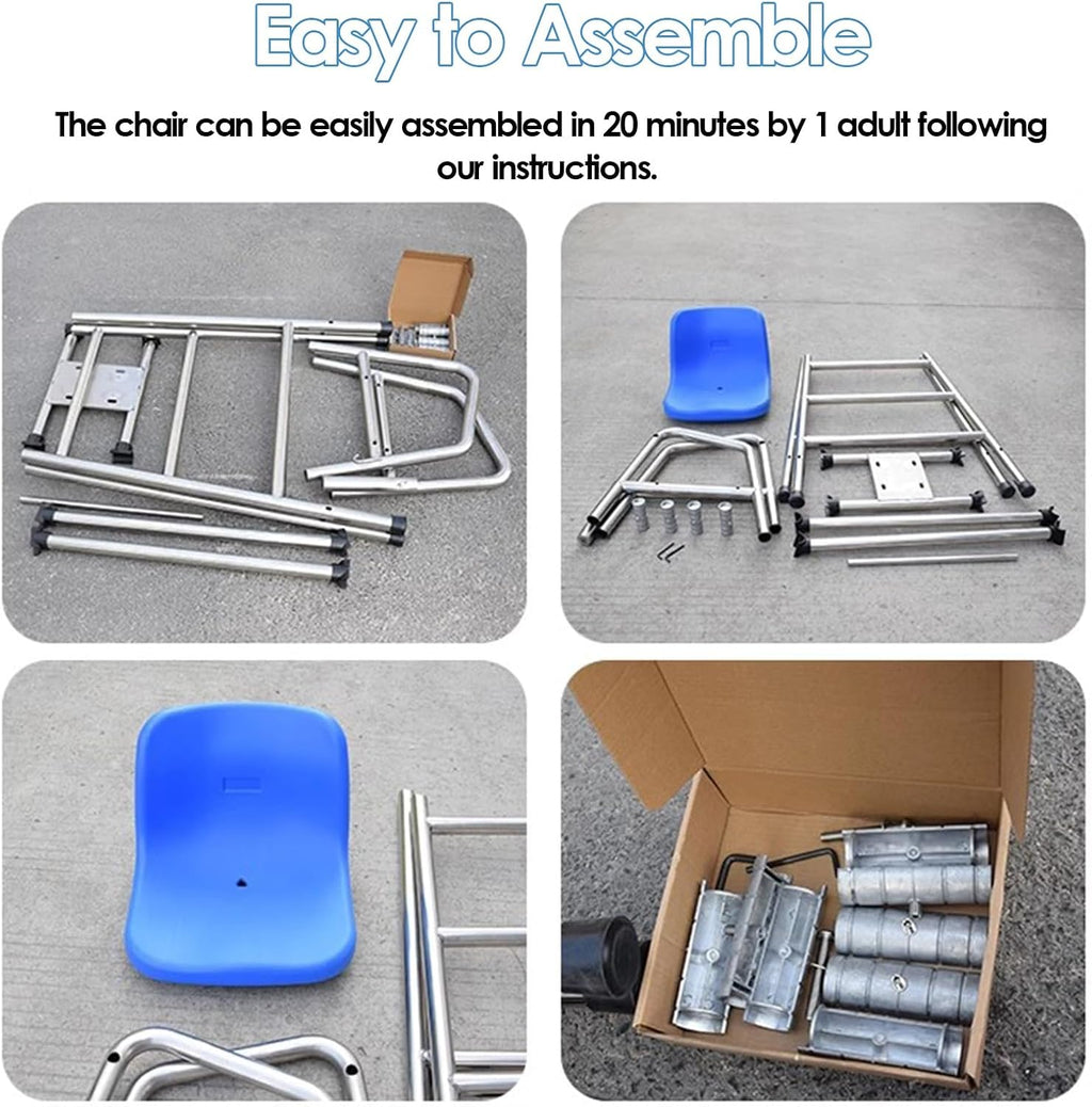 Stainless Steel Lifeguard Chair for Pool Lake and Beach Portable Outdoor Barstool with Comfortable Seat 150cm Tall Silver Ideal for Deck and Patio