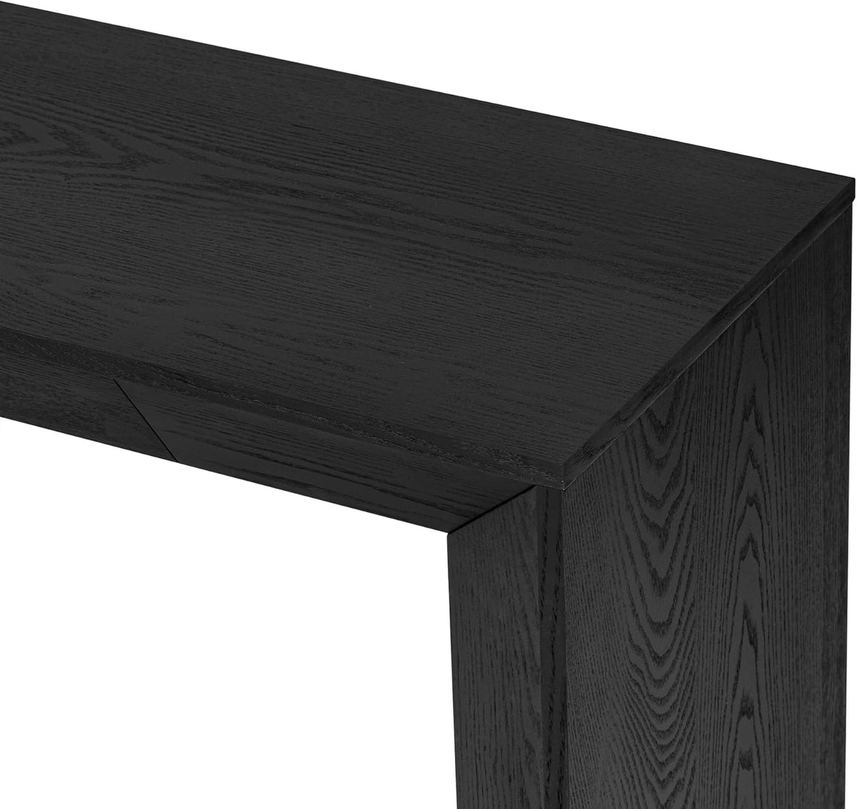 LKTART 60" Modern Farmhouse Console Table with 2 Drawers, Sofa Table Behind Sofa, Wooden Entryway Table for Living Room, Entryway & Foye,Black