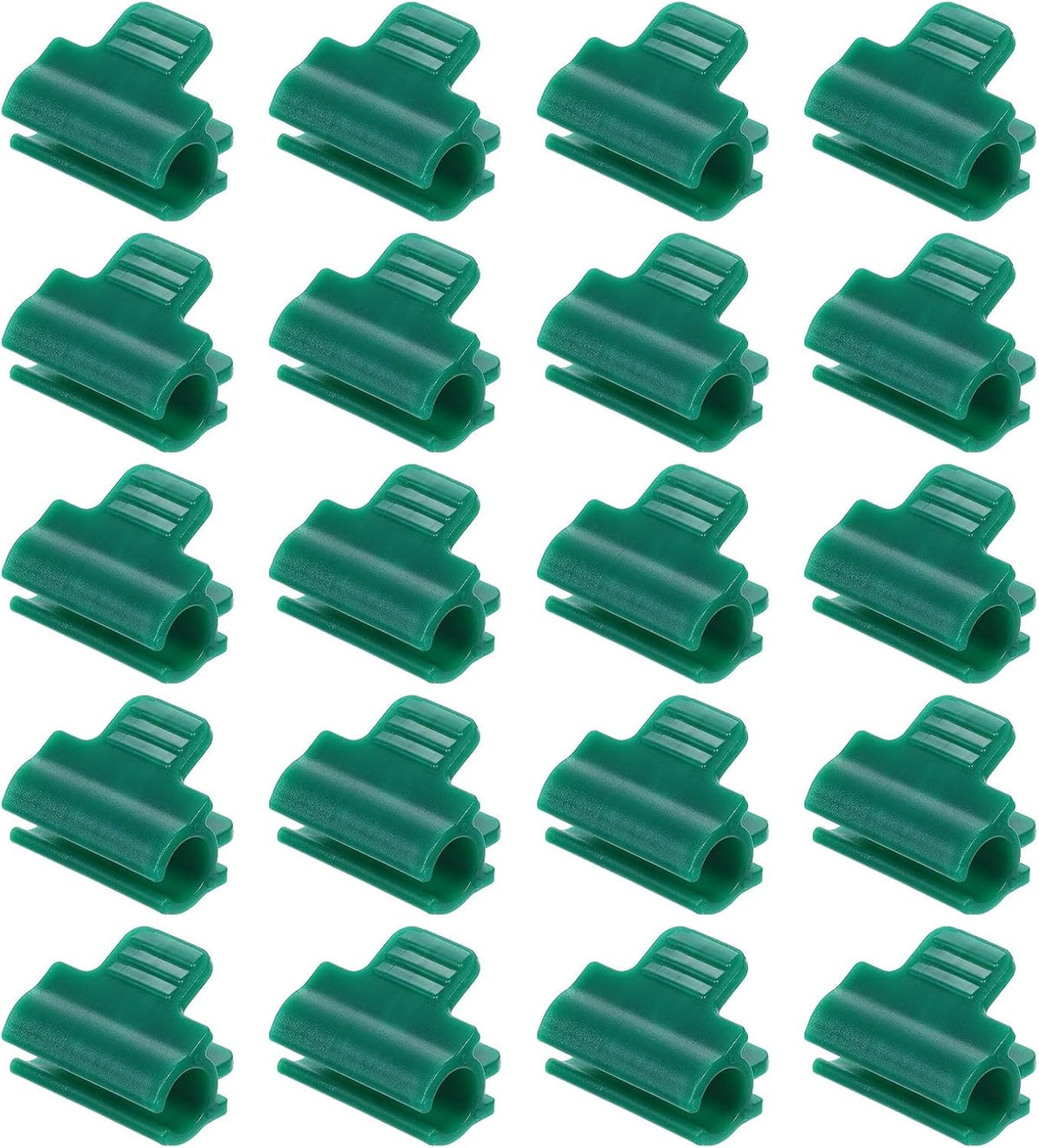 uxcell Greenhouse Clamps for 9/16inch PVC Pipe, 20pcs Greenhouse Film Clamps Shading Net Rod Clip Garden Hoops for Row Cover, Greenhouse Plastic Sheeting(Dark Green)