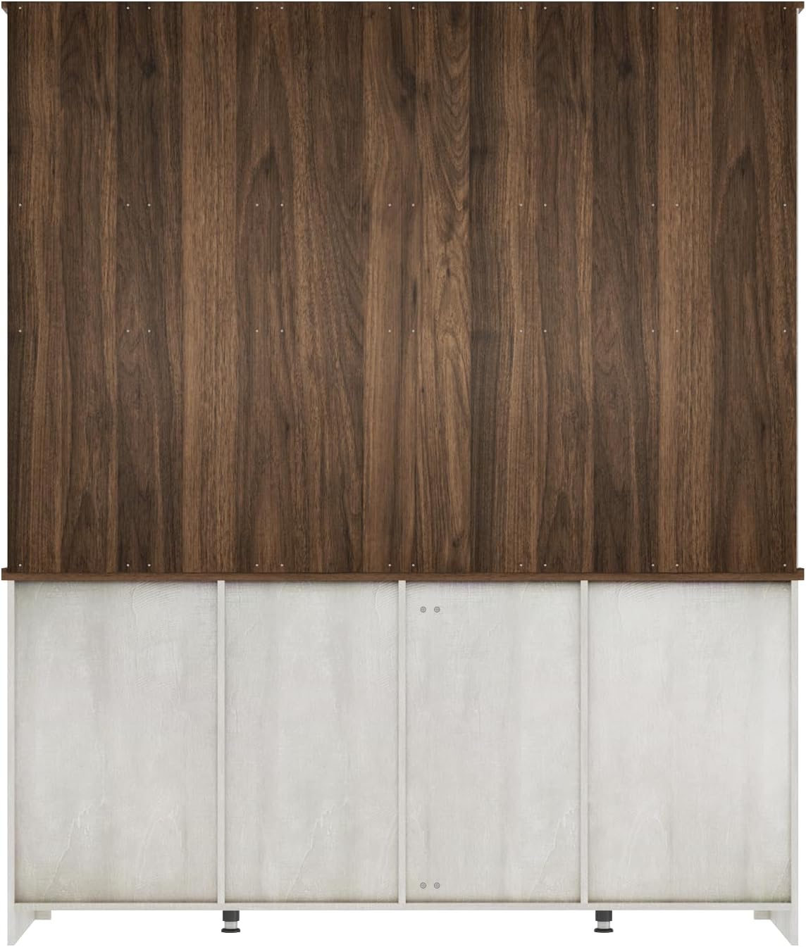 Bobve 78 * 67" Large Farmhouse Pantry Cabinet with Countertop, Buffet Cabinet,Tall Kitchen Hutch with Partitions and 6 Drawers,Suitable for Kitchen,Dining Rooms,Easy to Assemble