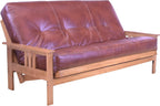 Kodiak Furniture Monterey Futon Set, No Drawers, with Butternut Base and Oregon Trail Saddle Mattress