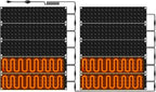 Riakrum 10 Pcs Heated Snow Melting Mats Outdoor, 10 x 30 in Winter Anti-Slip Heated Rubber Mat for Walkways Decks and Sidewalks, Snow and Ice Melting Pads Connection with 9.84 ft Power Cord