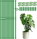 20Pcs Plant Support Stakes 17 inch SupKing Garden Orchid Sticks Extended to 3ft 4ft 5ft Plant Poles with Clips for Indoor Outdoor Potted Tomato Rose Amaryllis Vegetables Comes with 20 Ties