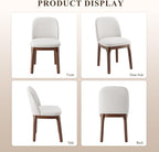 MALOL Wooden Dining Chairs Set of 4, Upholstered Kitchen & Dining Room Chairs with Thickened Wooden Legs, Farmhouse Side Chairs, Beige