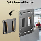 Nuyoah Monitor Wall Mount RV TV Mount Low Profile Wall Bracket VESA Mount | Small TV Mount for 14”-27” Monitor Computer Screens, Ultra Slim TV Bracket Fixed VESA 75x75 100x100mm Easy Mount for Camper