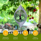 ISEO Tree of Life Wind Spinner for Yard and Garden, Hanging Outdoor Decor, Yard Art, Porch and Patio Decorations, Metal Wind Spinners Outdoor, Weather Resistant, 12”