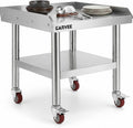 Garvee Stainless Steel Equipment Stand 24x24 Inch with Wheels Mobile Commercial Grill Table NSF Certified Heavy Duty with Adjustable Undershelf and Casters