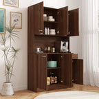 Versatile Kitchen Pantry Cabinet - 70.87" Tall Multi-Functional Storage Solution for Bed Room and Kitchen, Walnut