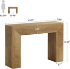 Tribesigns 43.3" Entryway Console Table, Farmhouse Wooden Sofa Table Behind Couch, Modern Small Accent Console with Fluted Design for Living Room Hallway Entrance Foyer, Brown